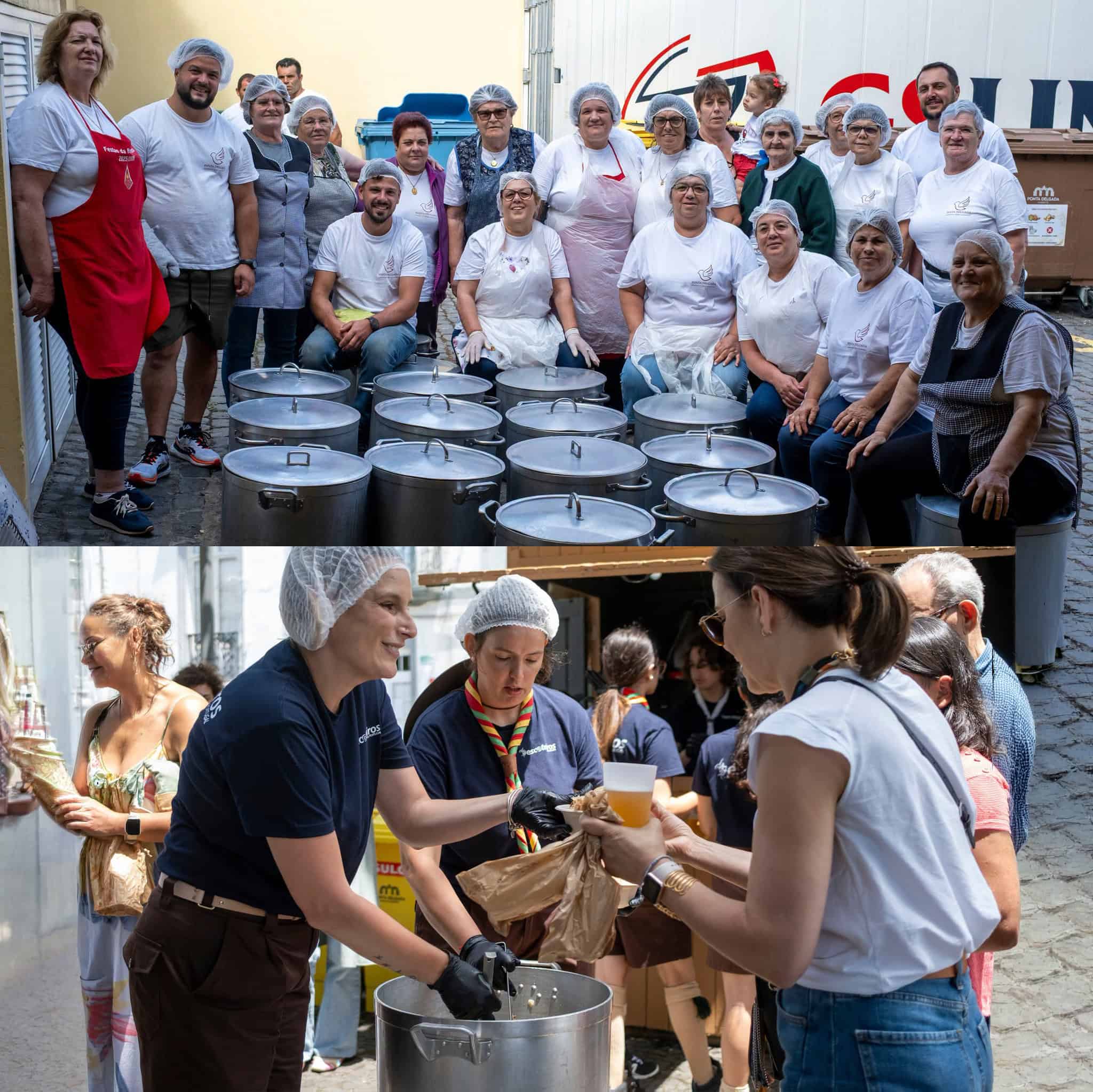 Reconhecimento às cozinheiras, colaboradores e escoteiros