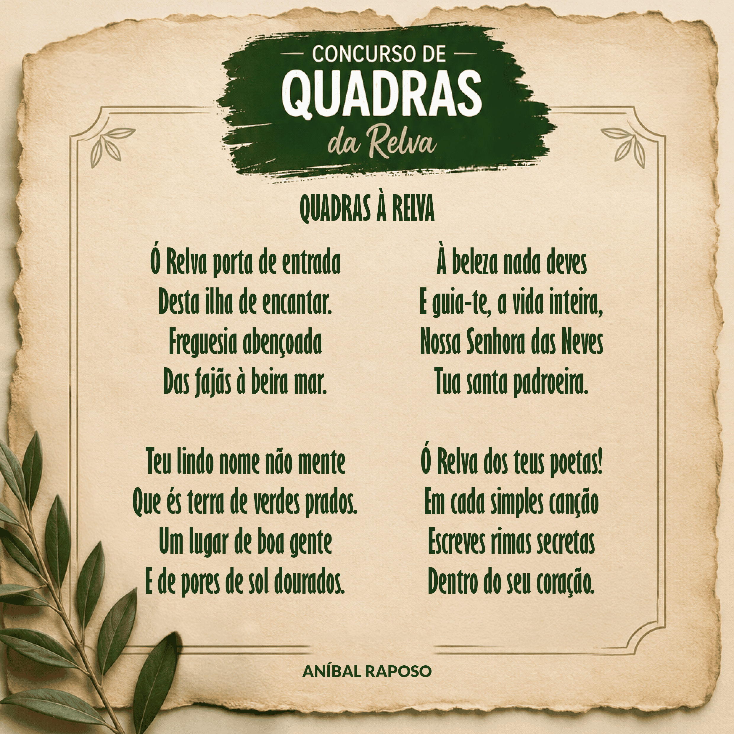 Freguesia de Relva - Junta de Freguesia de Relva Concurso de Quadras da Relva